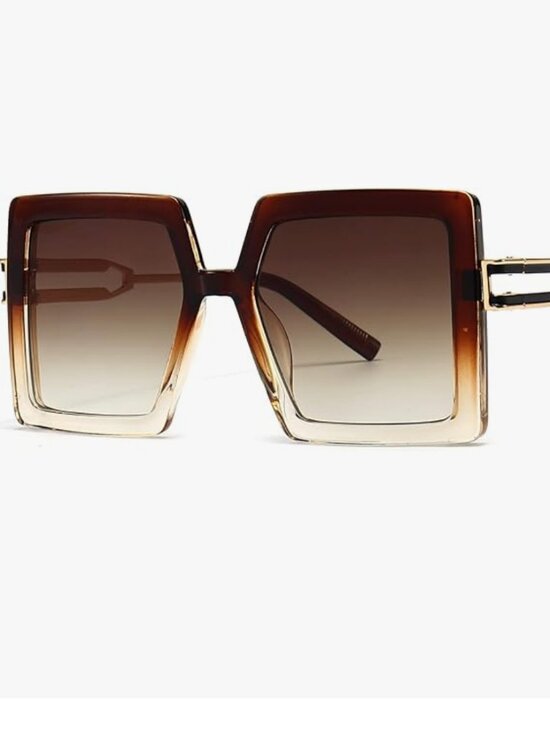 Oversized Brown Sunglasses main image 7